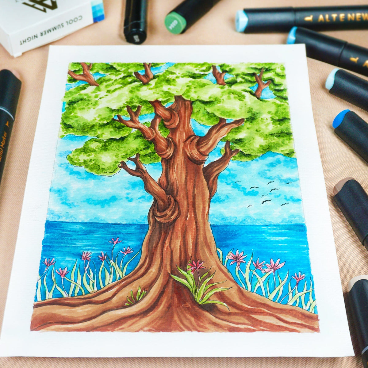 Alcohol Markers Artist Markers Cool Summer Night Set