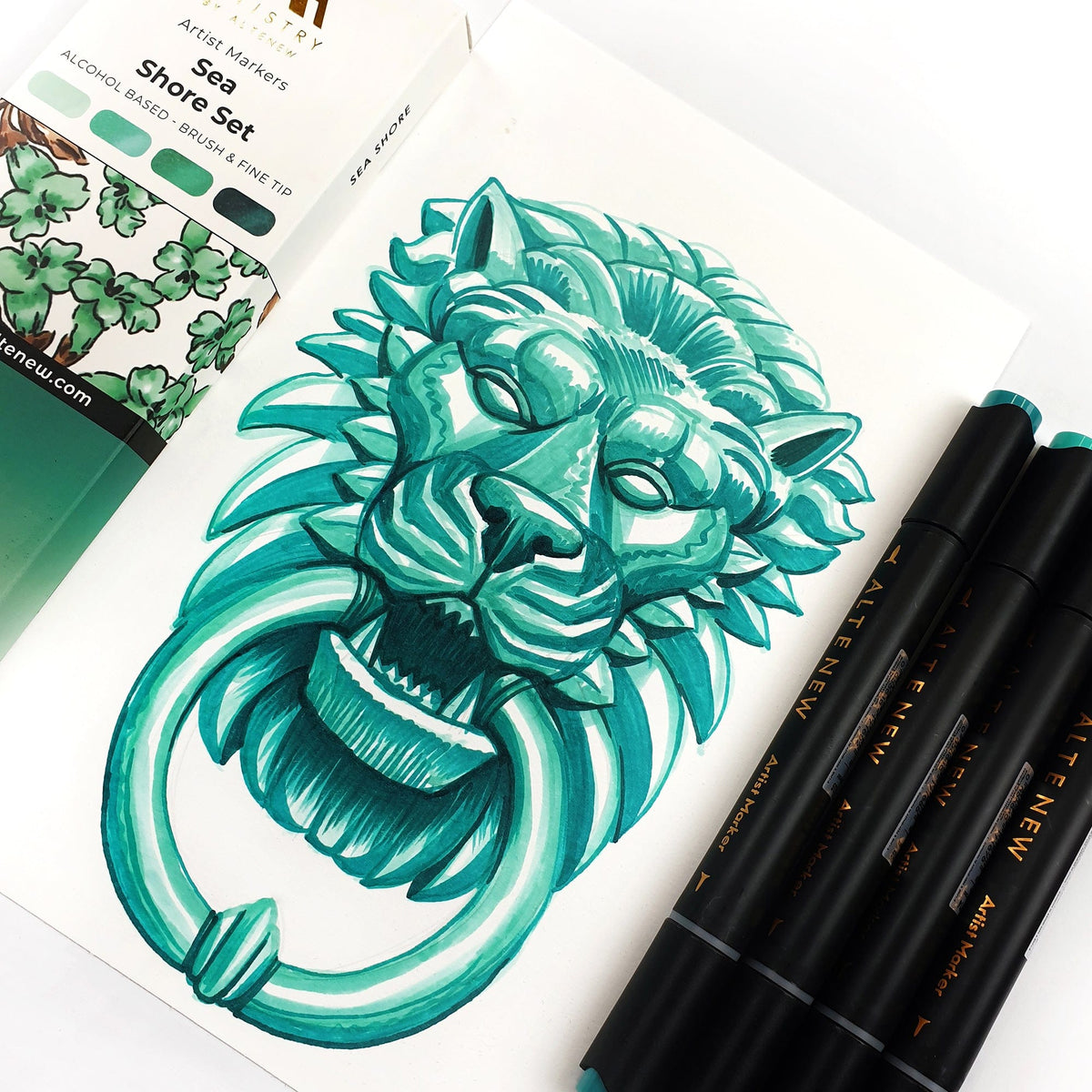 Alcohol Markers Artist Markers Sea Shore Set