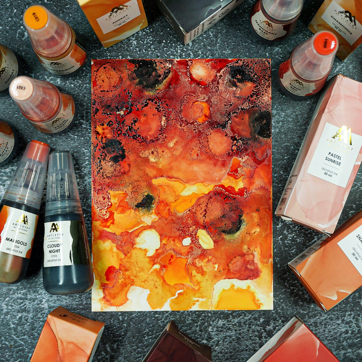 Alcohol Ink Burnt Red Alcohol Ink