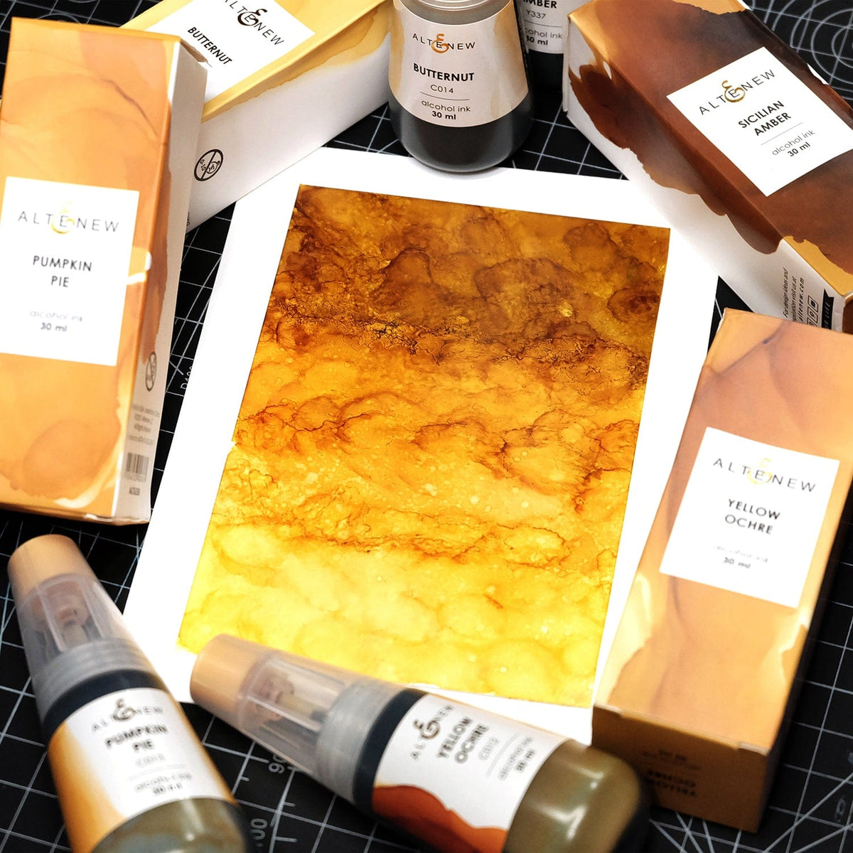 Alcohol Ink Pumpkin Pie Alcohol Ink