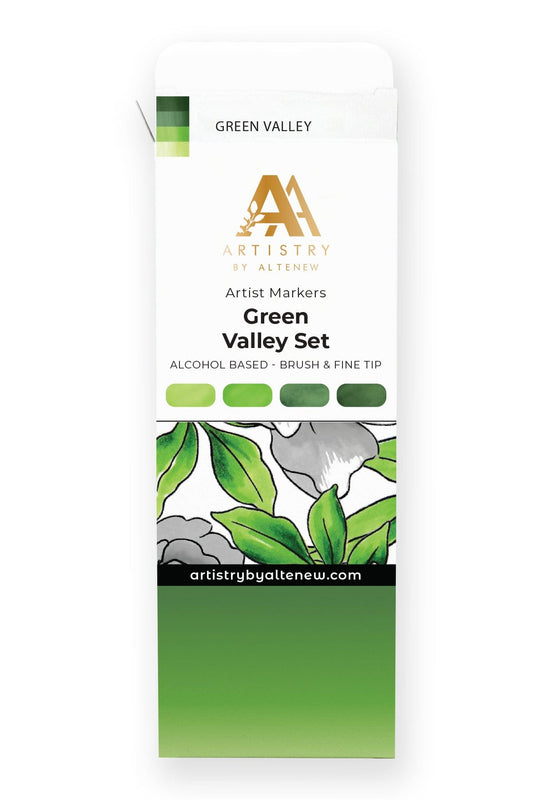 Alcohol Markers Altenew Artist Markers Green Valley Set