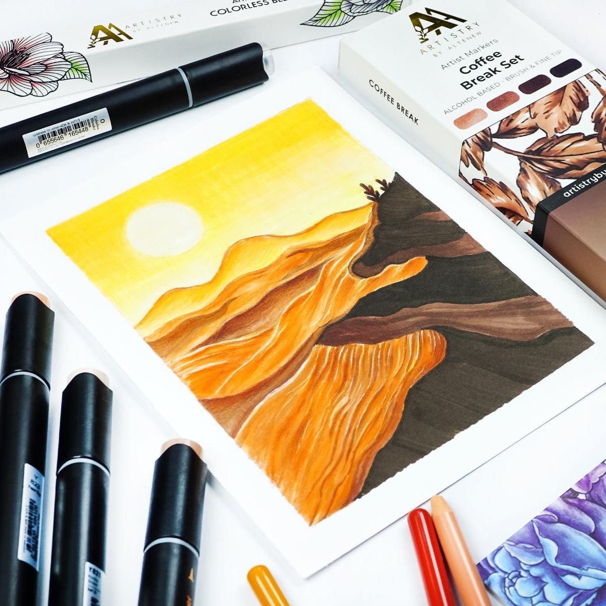 Alcohol Markers Artist Markers Coffee Break Set
