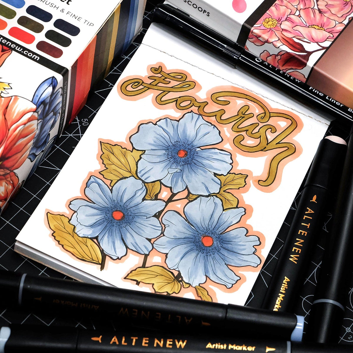 Alcohol Markers Artist Markers Four Scoops Set