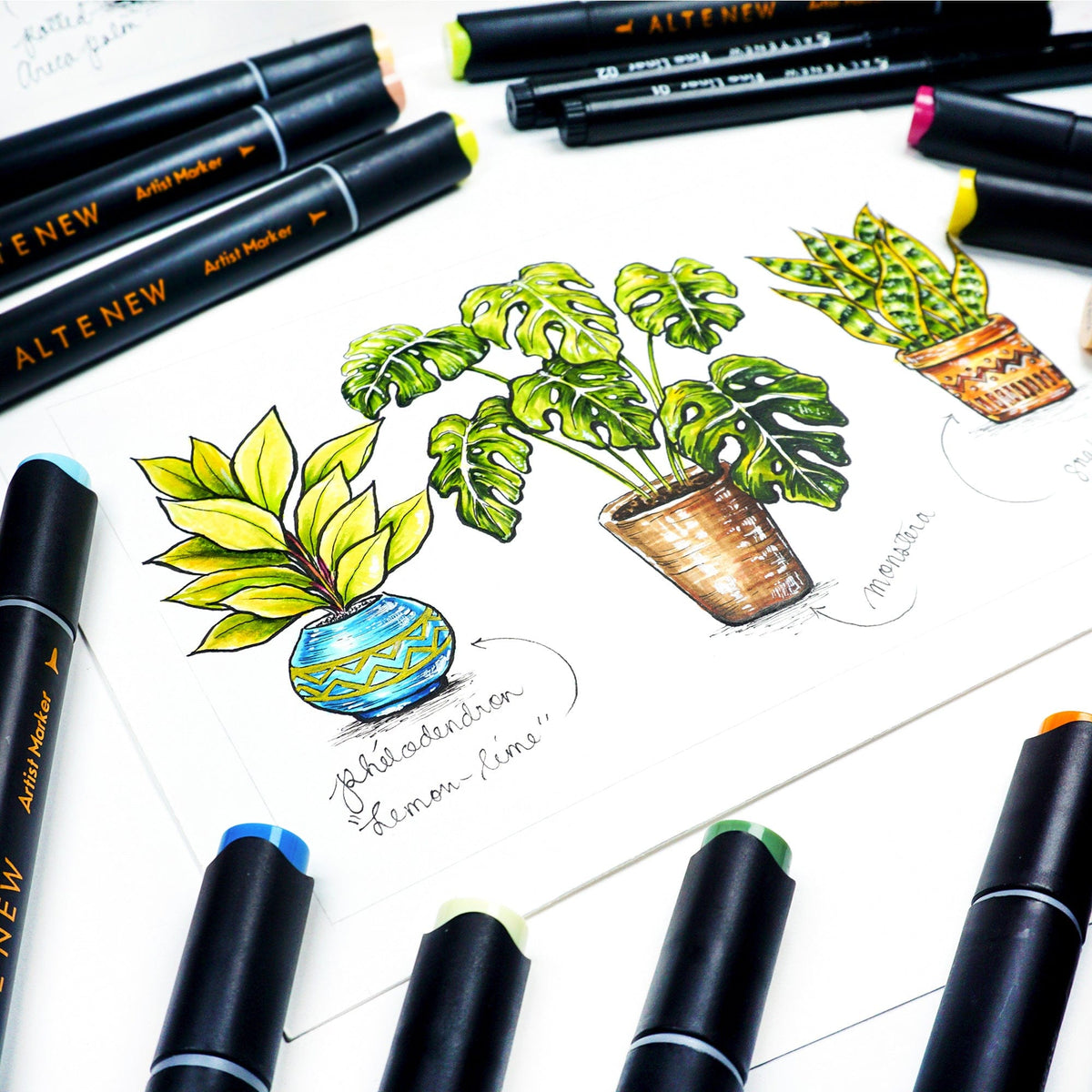Alcohol Markers Artist Markers Green Fields Set