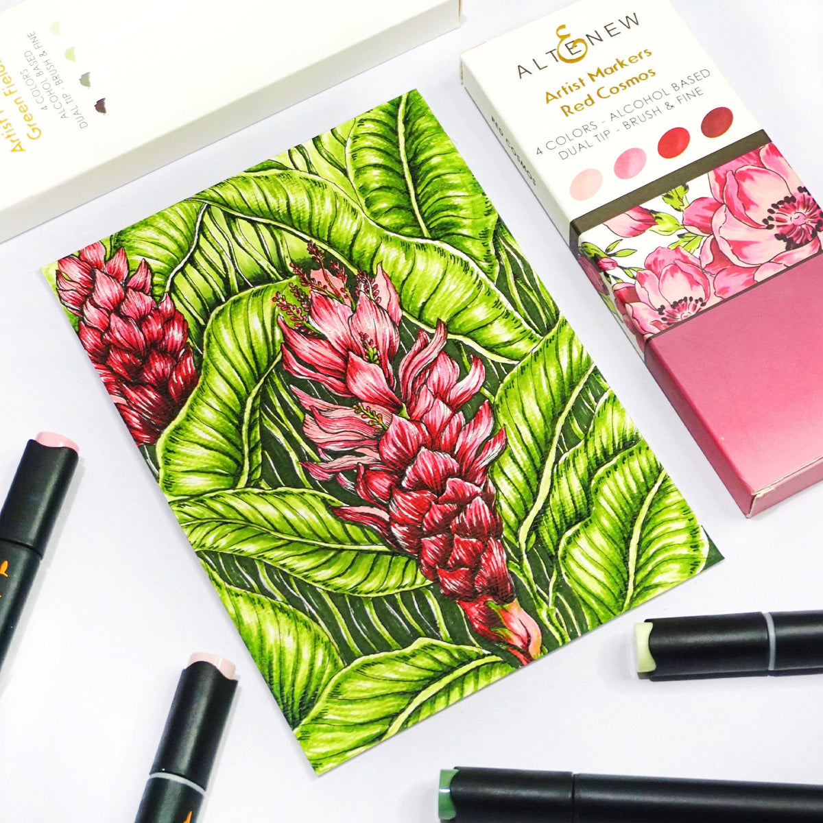 Alcohol Markers Artist Markers Green Fields Set