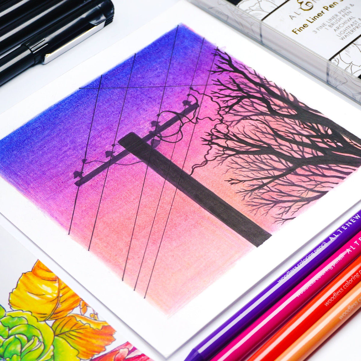 Alcohol Markers Artist Markers Shades of Purple Set