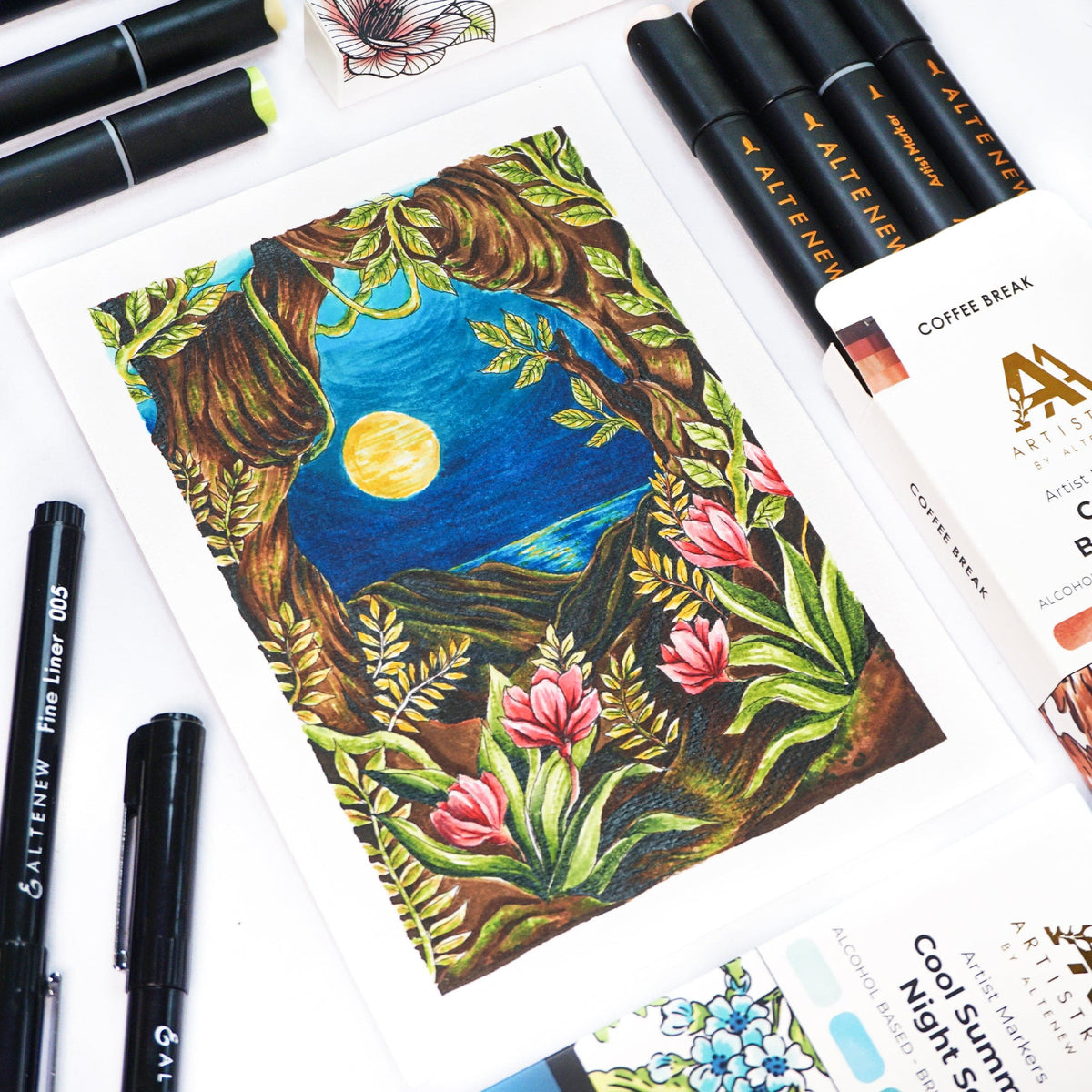 Alcohol Markers Artist Markers Summer Afternoon Set