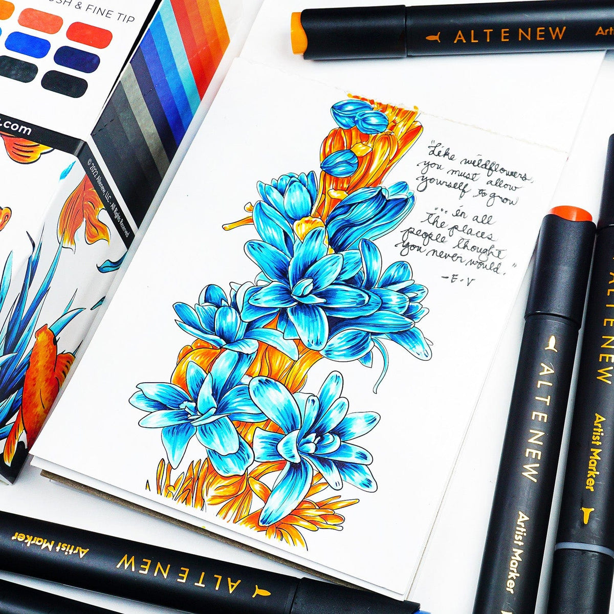 Alcohol Markers Beach Garden Artist Alcohol Markers Set K