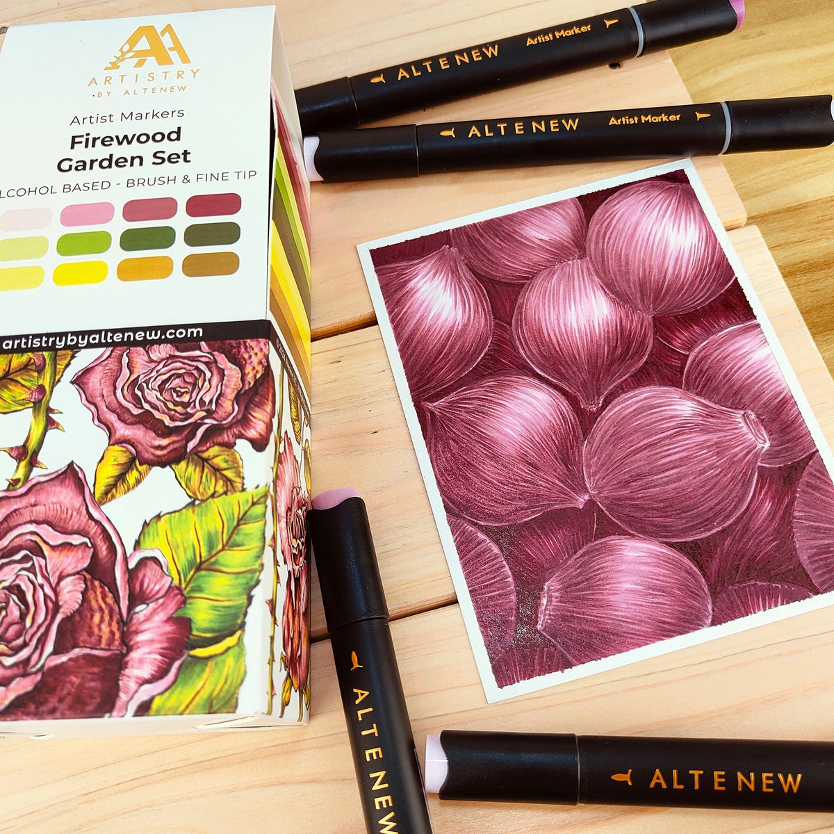 Alcohol Markers Firewood Garden Artist Alcohol Markers Set M