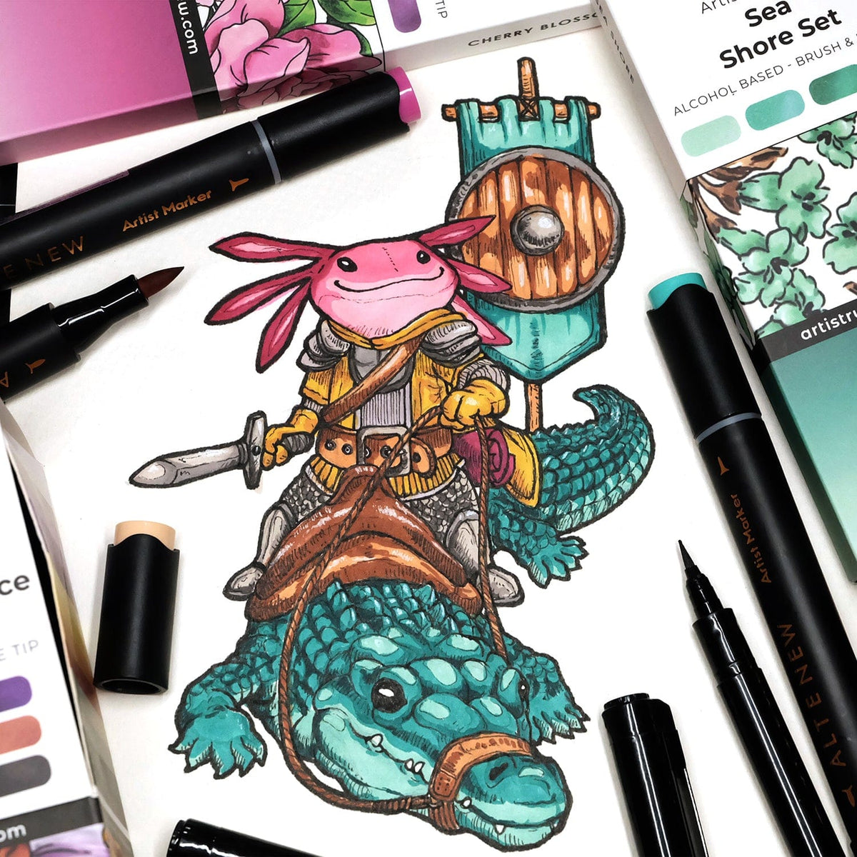 Alcohol Markers Mediterranean Terrace Garden Artist Alcohol Markers Set B