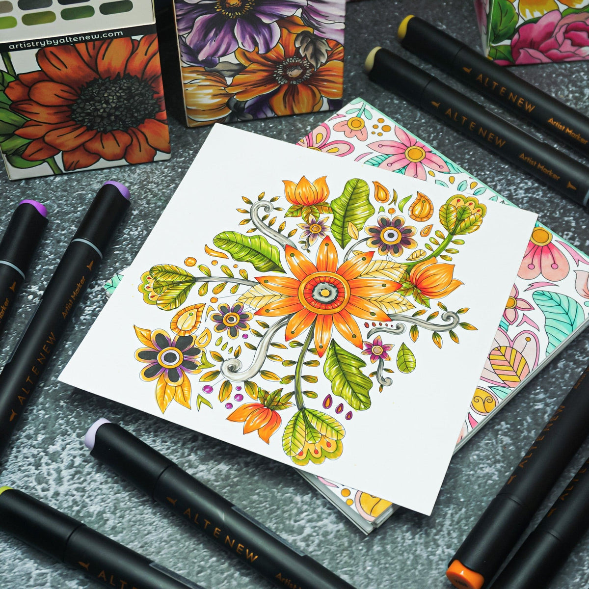 Alcohol Markers Mediterranean Terrace Garden Artist Alcohol Markers Set B