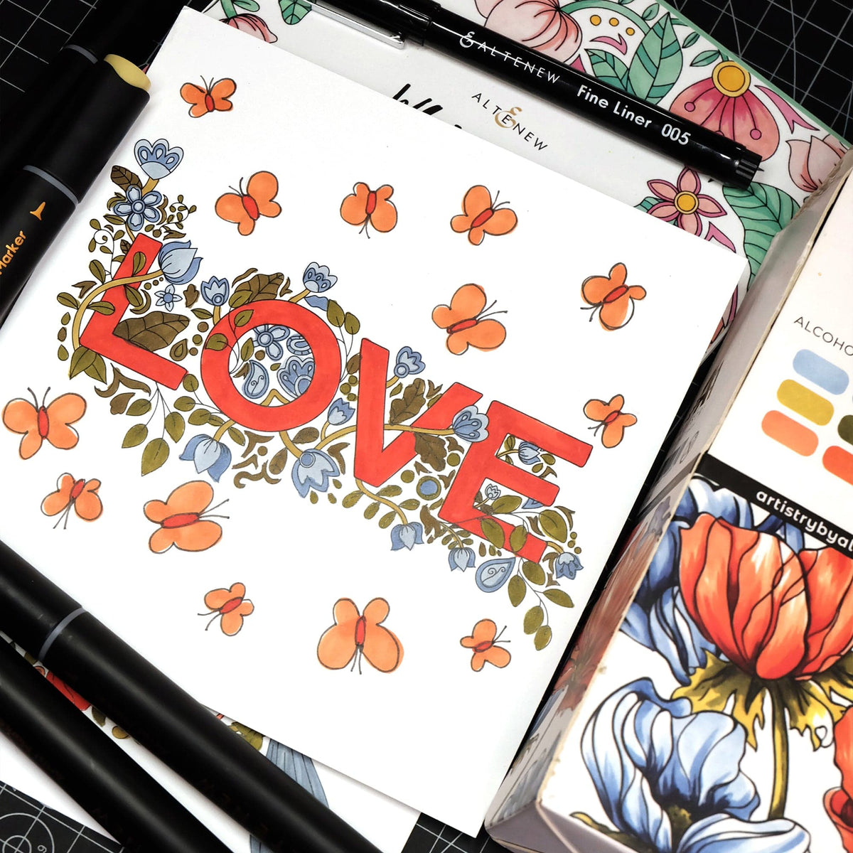 Alcohol Markers Mystic Garden Artist Alcohol Markers Set J