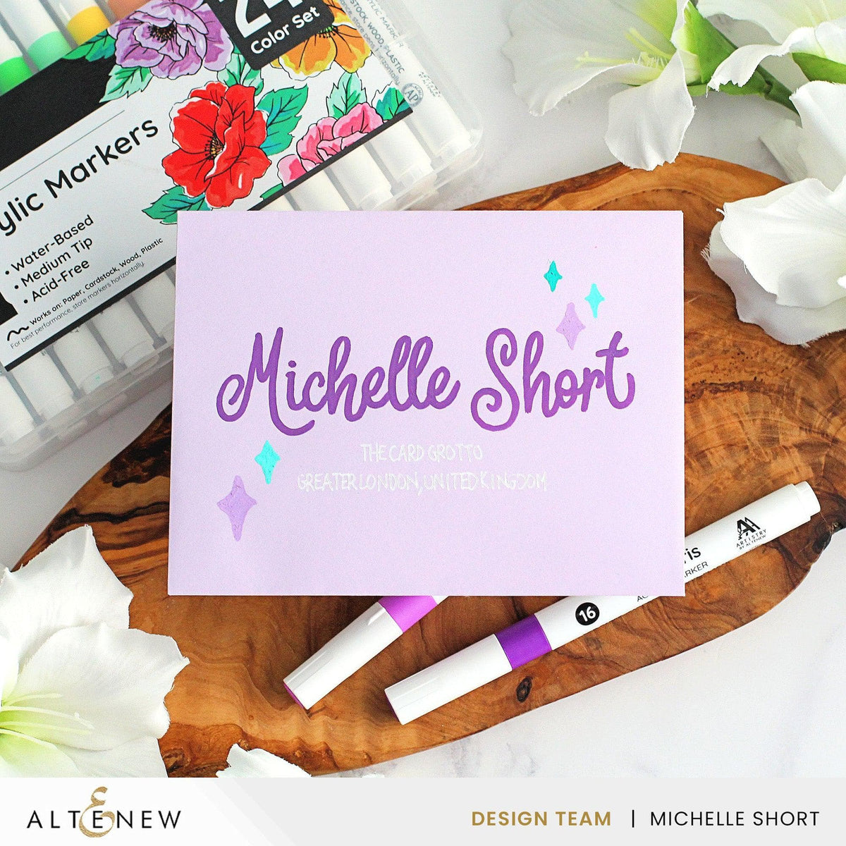 Art Material & Coloring Sheet Bundle Acrylic Marker Set & Color-by-Number Sheets Bundle
