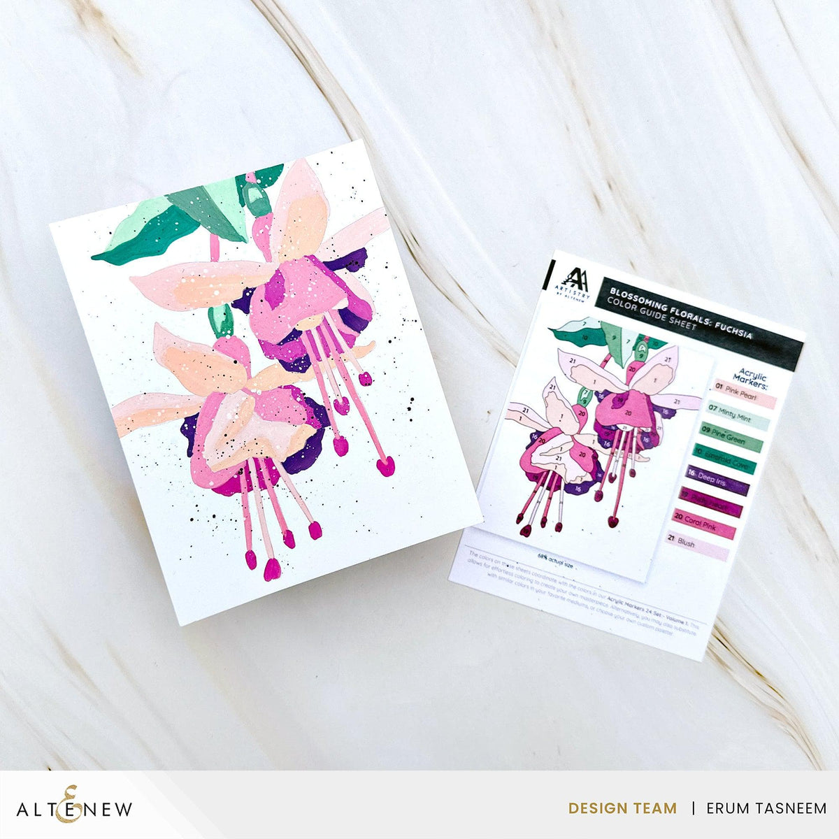 Art Material & Coloring Sheet Bundle Acrylic Marker Set & Color-by-Number Sheets Bundle