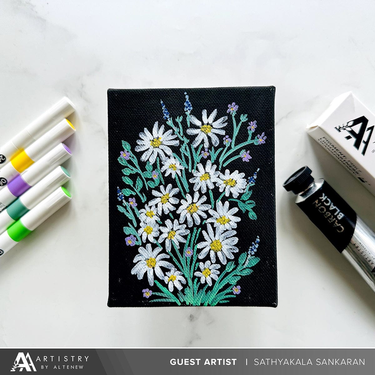 Art Materials Carbon Black Artists' Gouache (50ml)