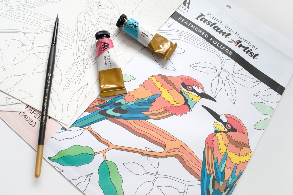 Coloring Book Bundle Instant Artist Paint-by-Numbers Bundle