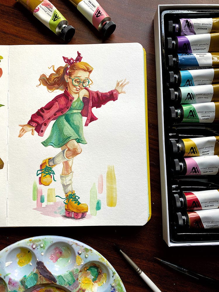 Gouache Artists' Gouache Set - Strolling Through New York