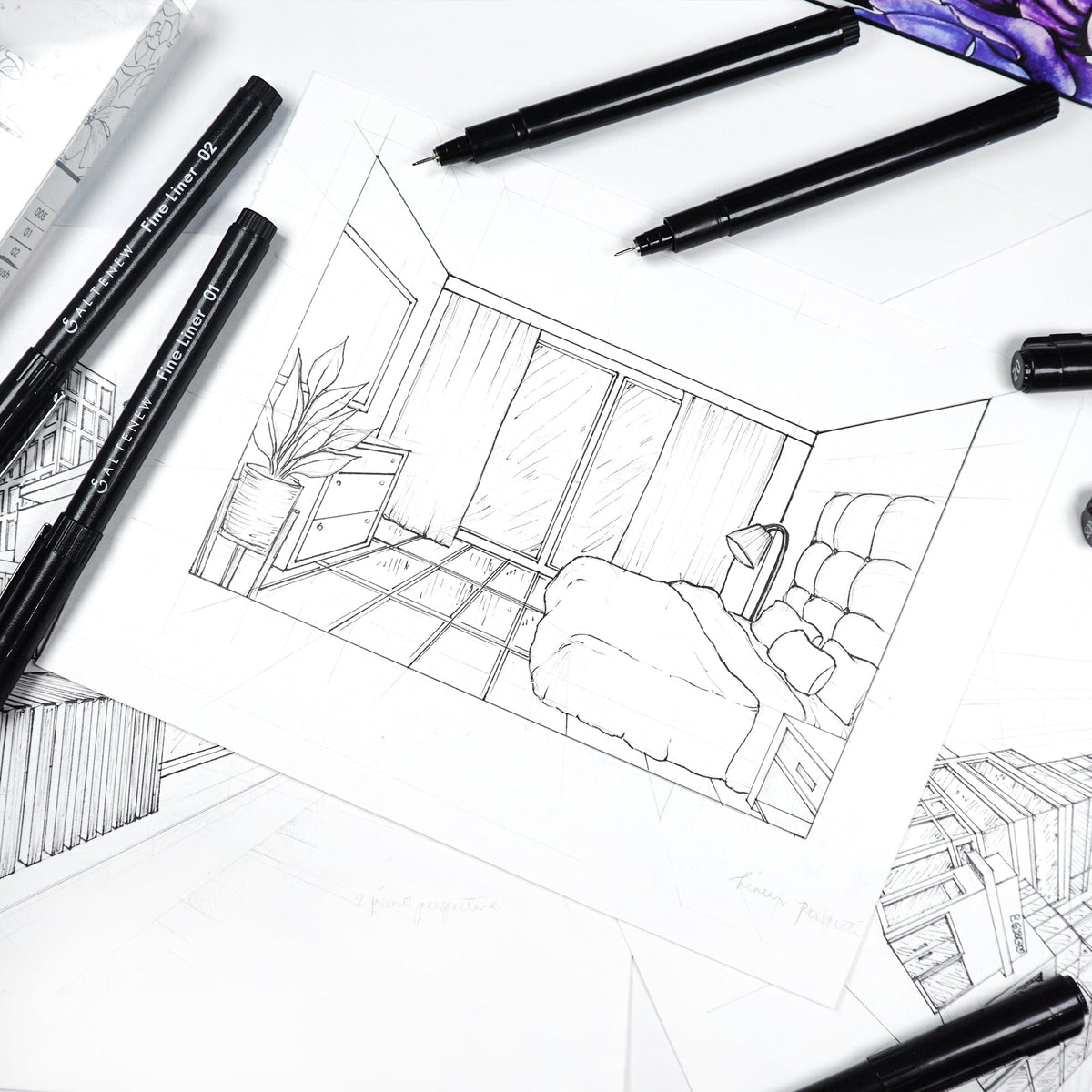 Stationery Fine Liner Pen Set