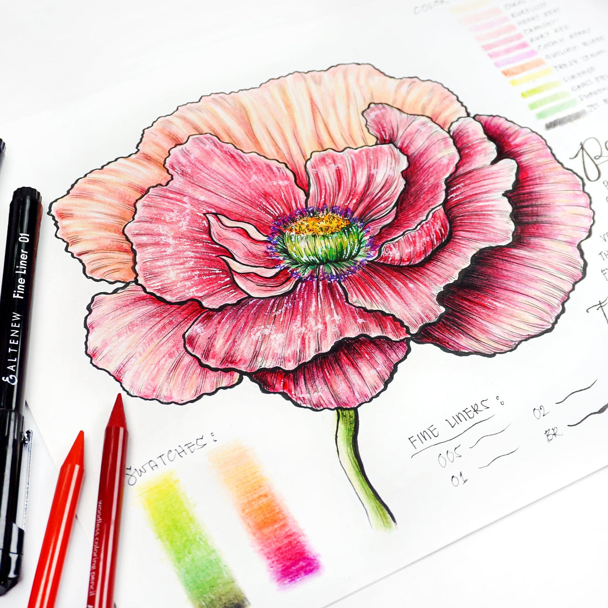 Stationery Fine Liner Pen Set