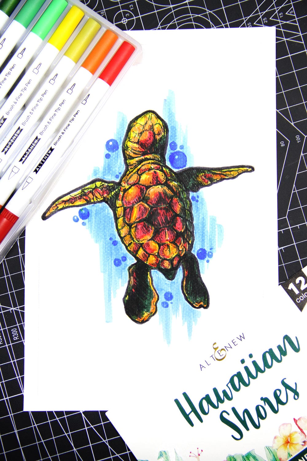 Water-based Markers Hawaiian Shores Dual Tip Pens (Water-based)
