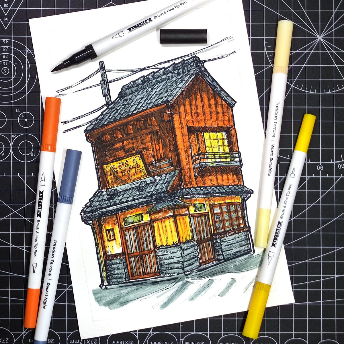 Water-based Markers Hawaiian Shores Dual Tip Pens (Water-based)