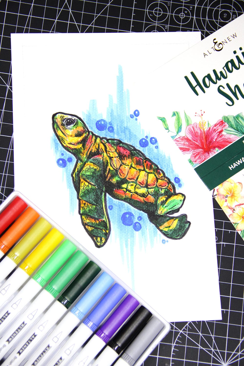 Water-based Markers Hawaiian Shores Dual Tip Pens (Water-based)