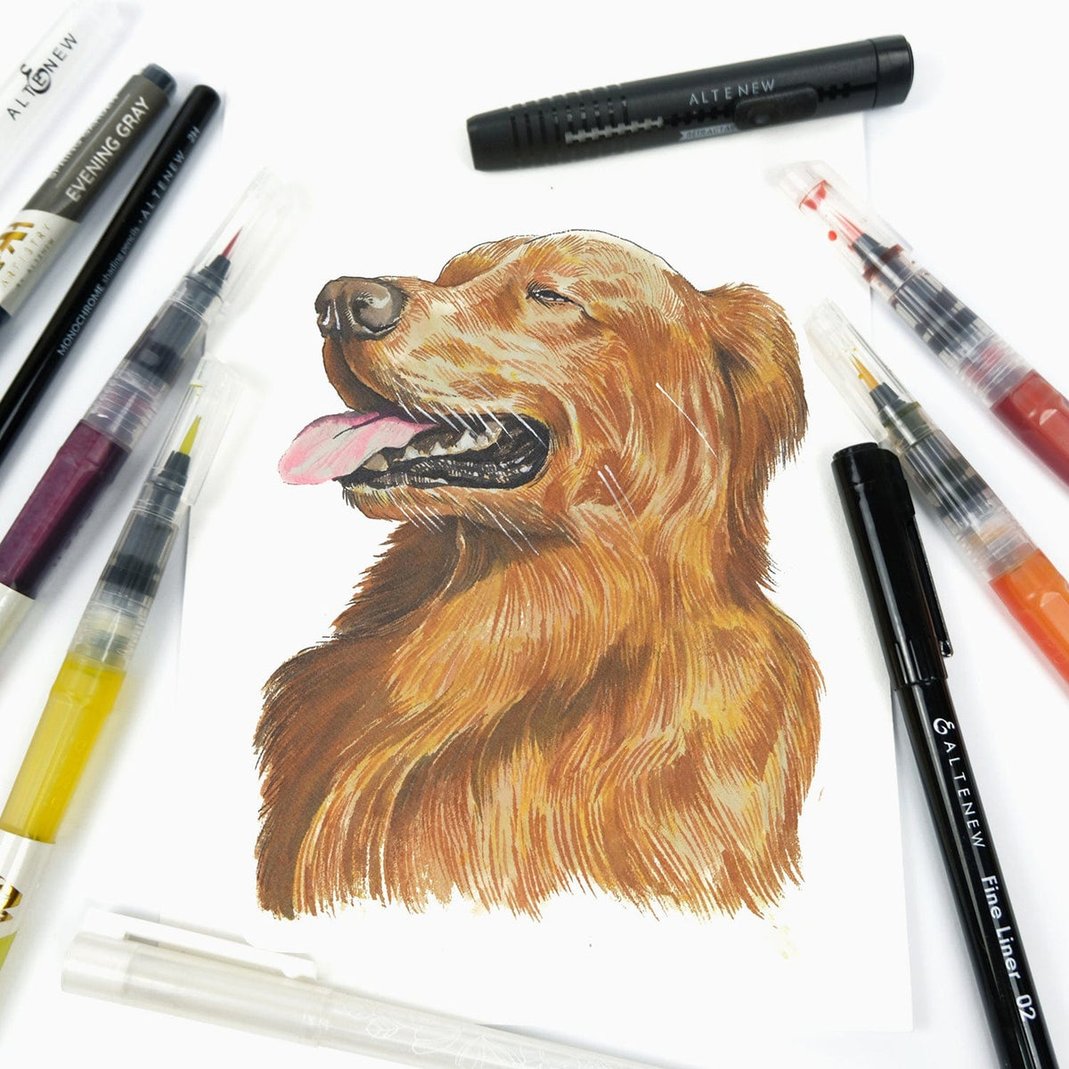 Water-based Markers Watercolor Brush Markers - Spring Garden Set