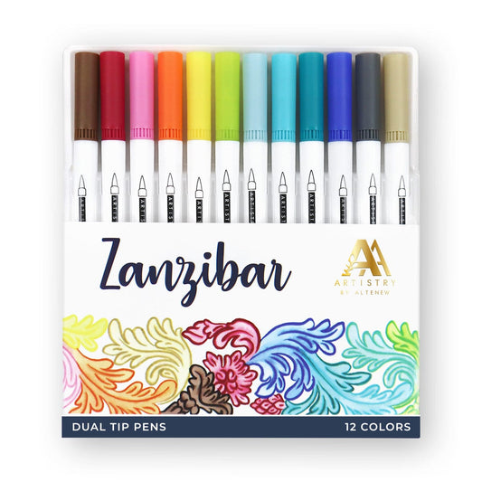 Water-based Markers Zanzibar Dual Tip Pens (Water-based)