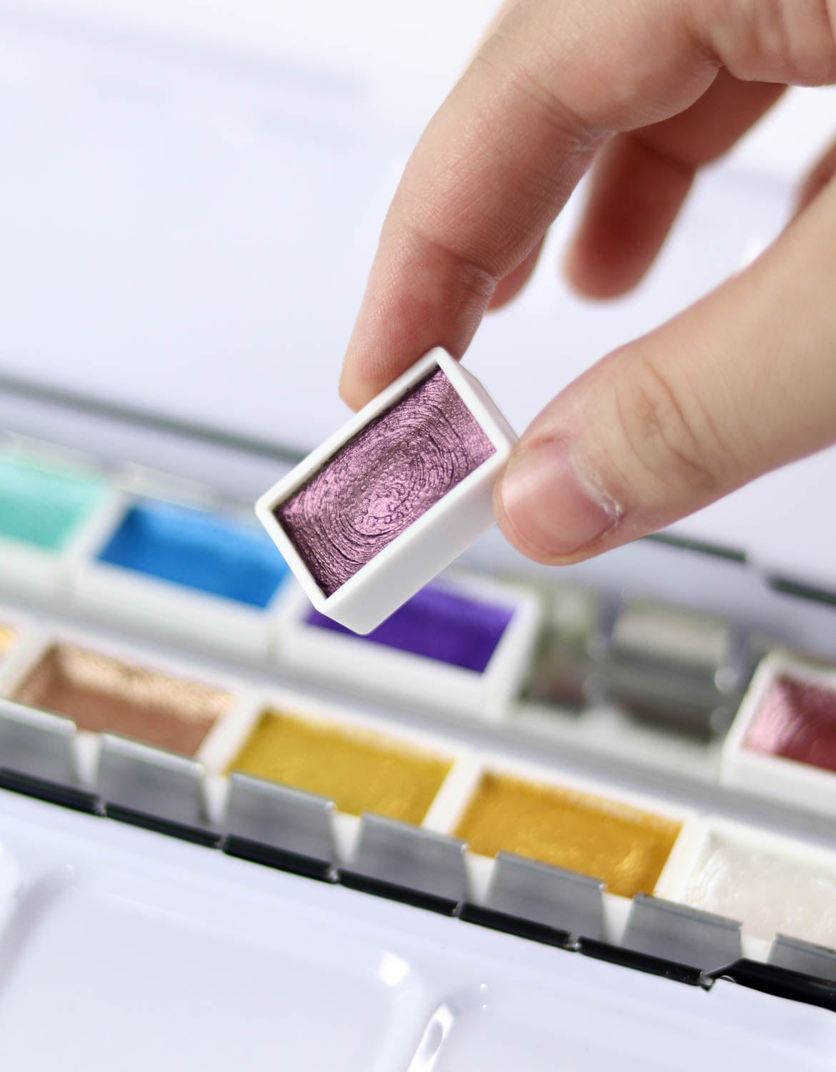 Watercolor Pans Metallic Watercolor 14 Pan Set