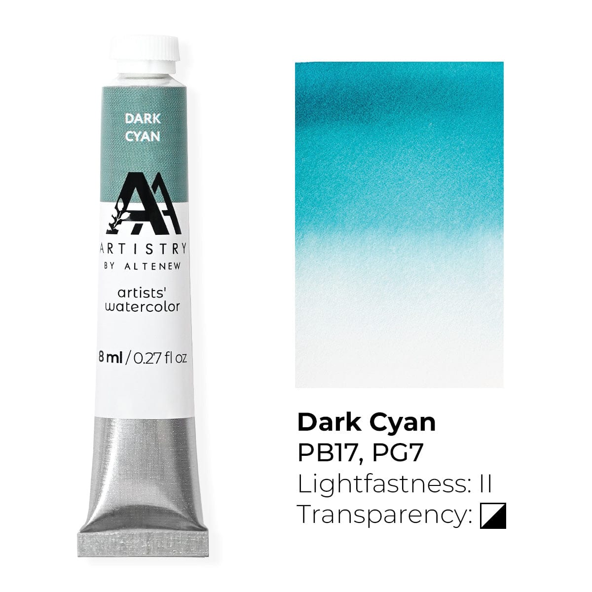 Watercolor Tubes Artists' Watercolor Tube - Dark Cyan - (PB.17/PG.7)